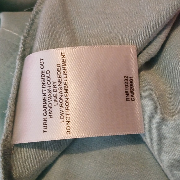 Alfred Dunner Lady's Seafoam Green Top with Layered Fringe & Embellished - Picture 7 of 7